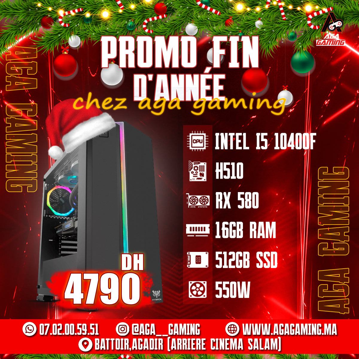 PC Gamer Intel i5 10400F/512Gb ssd/16Gb/RX 580 PC Gamer Intel i5 10400F/512Gb ssd/16Gb/RX 580